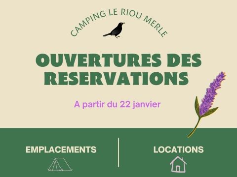 OUVERTURE DES RESERVATIONS